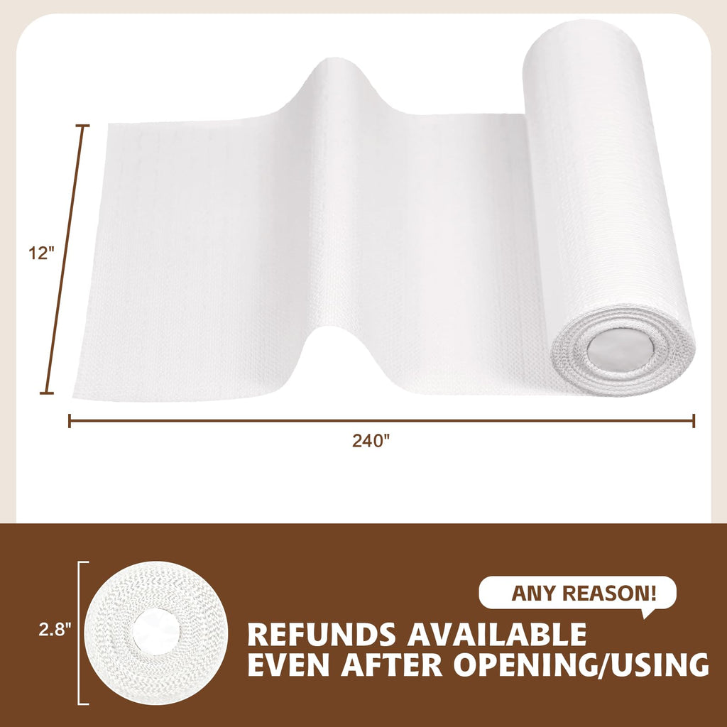 Shelf Liners for Kitchen Cabinets 12in x 30FT, Non Adhesive Drawer Liner