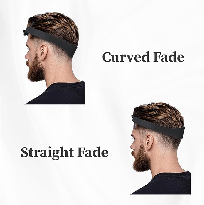 Hair Cutting Kit,Fade Haircut Guide for Men,Include Self Haircut Guide & Cape Umbrella Waterproof,Cutting Combs for Hair Stylist, Adjustable Black Fade Hair Cutting Guide, Salon Supplies for Home