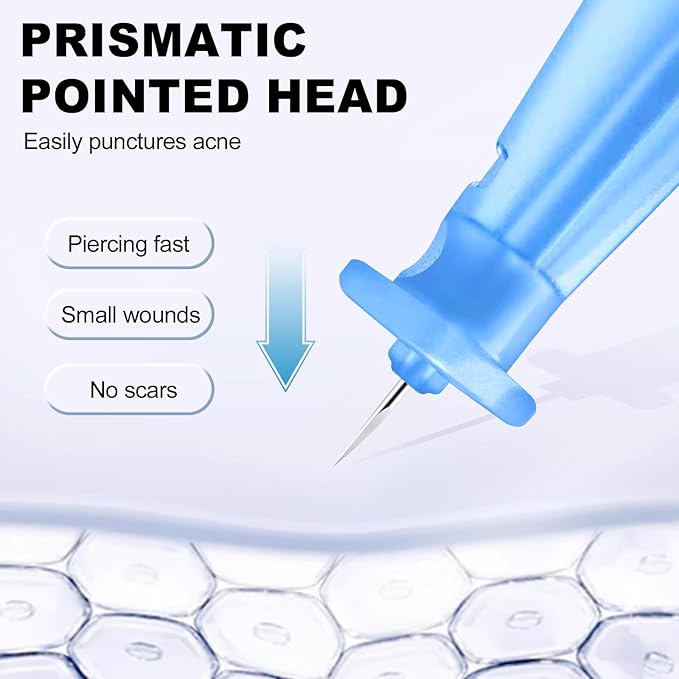 Sterile Pimple Needles, 100 Pcs Disposable Acne Needles and 144 Dots Acne Pimple Stickers - Effective Blemish & Blackhead Removal Tools for Clear Skin