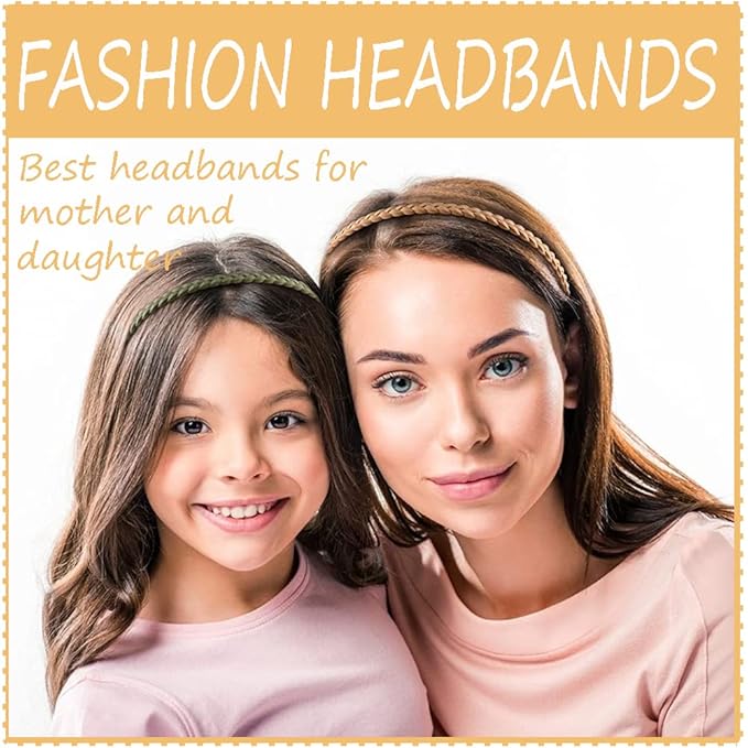 12pcs Colorful Thin Headbands for Women 6mm Light Pigtail Skinny Hairbands for Girls Hard Teeth Headbands For Kids Teens