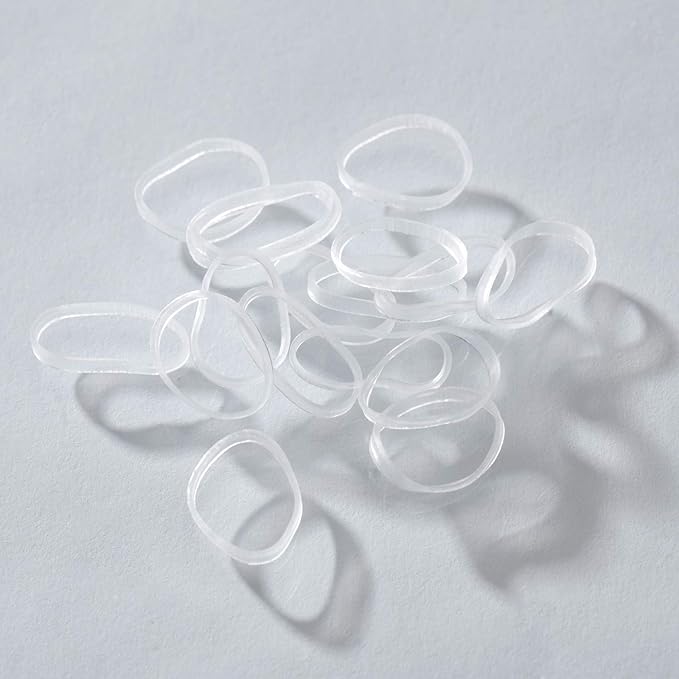 Youxuan 1000-Pack Elastic Hair Ties Non-slip Rubber Hair Bands for Girls, Clear