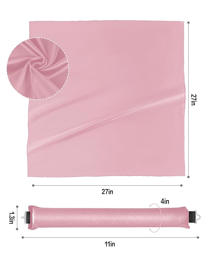 Seritant Heatless Curls Overnight with Satin Head Scarf, Velvet Hair Rollers for Blowout Look, No Heat Curling Rod for Long Thick Hair, Soft Sleep In Flexi Rods - 4PCS(3)
