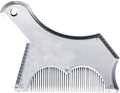 Beard Shaping Tool with Inbuilt Comb and Transparent Template Works with Electric Trimmers for Perfect Lineup Edging Jaw Cheek Neck Line Symmetric Curve Step Cut Styling Guide (Transparent)