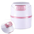 Embagol Eyelash Glue Storage Container Tank - Adhesive Jar Stand Makeup Case Cosmetic Storage Tank - White with Pink