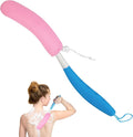 Back Scrubber for Shower, 15.35" Long Handle Shower Brush for Body, Back Brush for Shower for Men Women, Long Handled Bath Sponge for Deep Clean, Exfoliating, Anti-Slip Curve Handled Back Scrubber