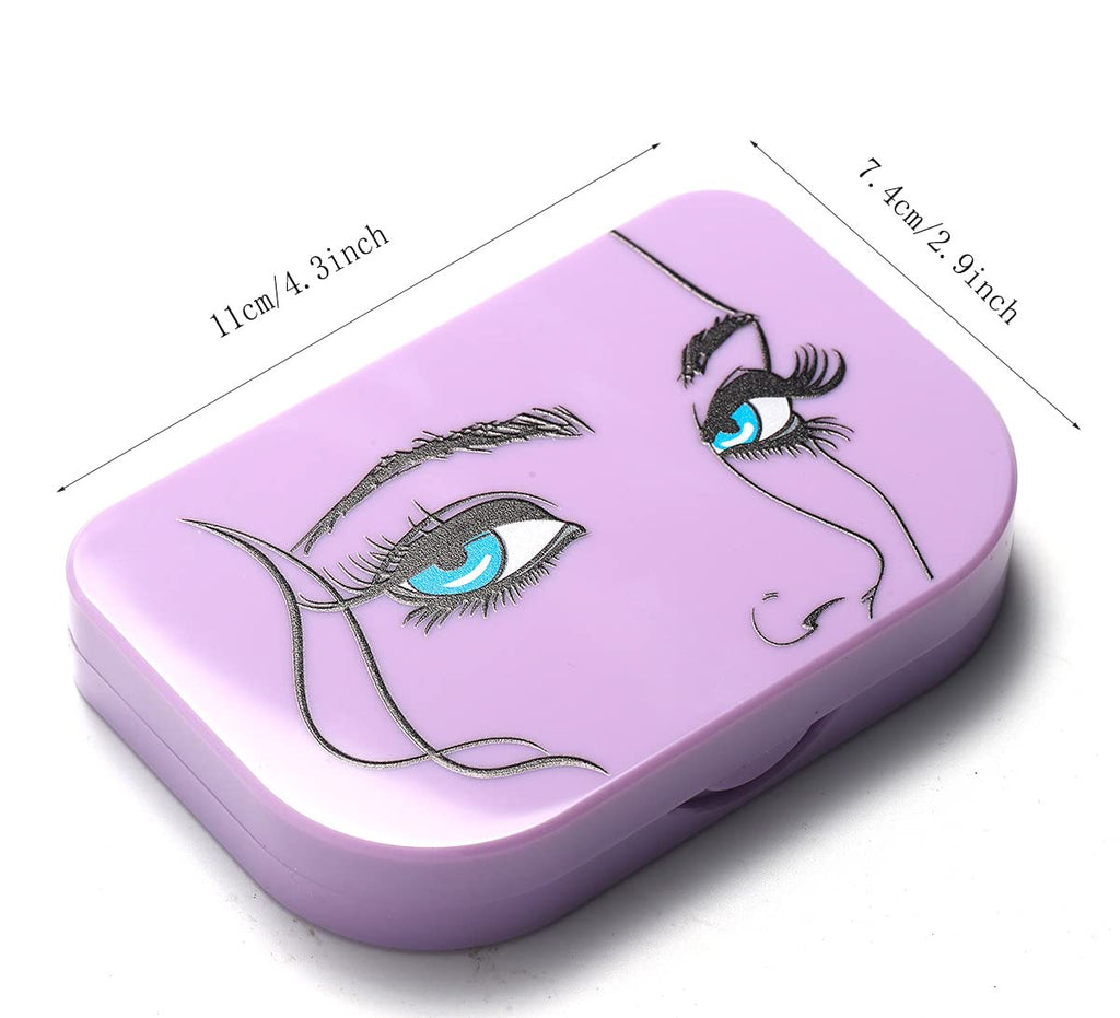 False Eyelash Storage Case with Mirror, Empty Travel Lash Organizer Box