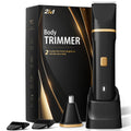 Risina Body Trimmer for Men, 2-in-1 Groin & Body Hair Trimmer, IPX7 Waterproof Electric Razor, Ball & Pubic Hair Trimmer for Private Areas, Ceramic Blade Body Shaver, Rechargeable Grooming Kit