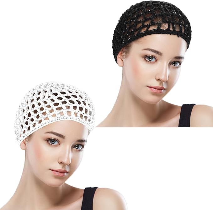 Wig Cap Thick Long Hair Caps Adjustable Net Mesh Braided Weaving Making Crochet Sew Weave Fishnet Grip Headband