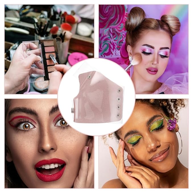Baluue Makeup Mixing Tray Gloves 2-Pack Cosmetic Plate for Foundation and Eyeshadow Blending Soft Reusable Hand Palette Tool for Makeup Artists and Beauty Routine