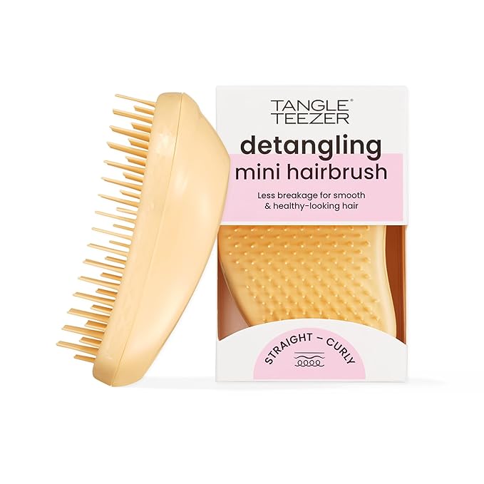 Tangle Teezer Original Detangler Mini Hair Brush, Buttercup Yellow