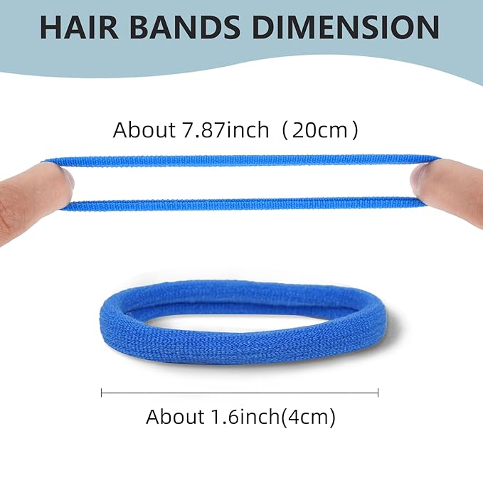 FVOLREM 100 PCS Hair Accessories: No Damage Seamless Ponytail Holders, Elastics and Bands for Thick Hair - For Girls & Women (Multicolor)