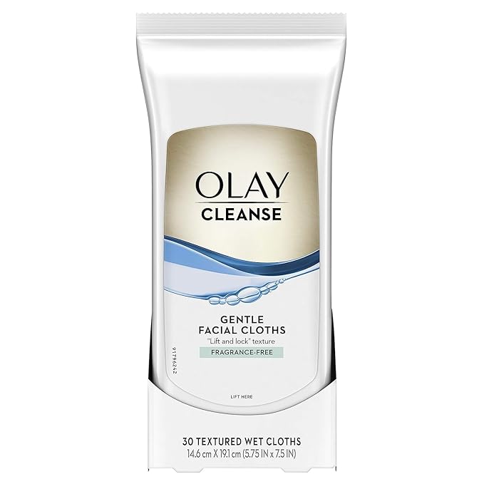 Olay Cleanse Gentle Facial Cloths, Fragrance Free, 30 count - Packaging may vary