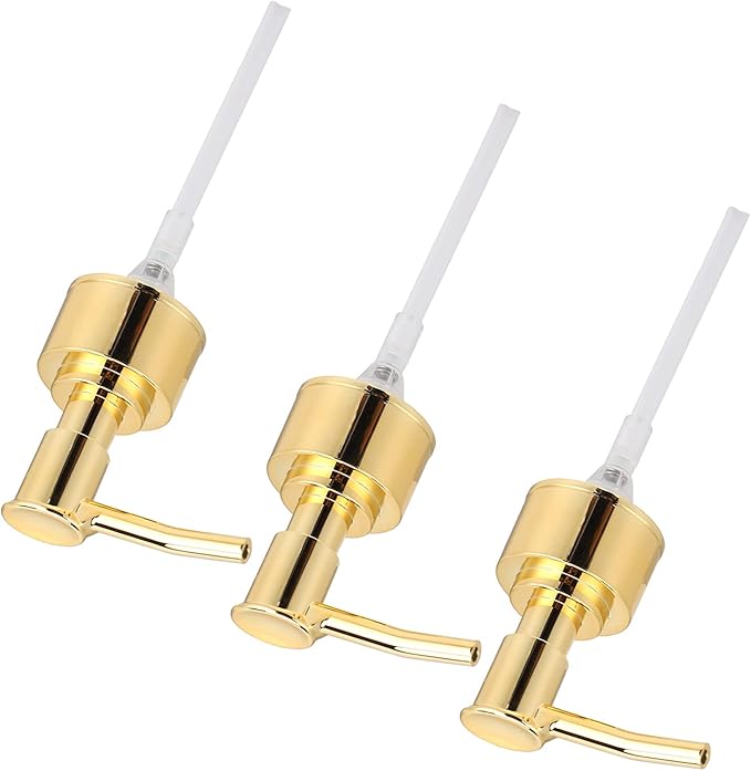 Perfume Bottle Pump Shampoo and Conditioner Bottle Nozzle Shower Gel Bottle Spray Nozzle Kit ABS Material with 360 Degree Rotation for Soap Lotion Massage Oil Bottle Accessory