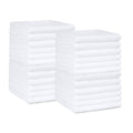 Amazon Basics Highly Absorbent, Fast Drying 100% Cotton Washcloths for Bathroom, Machine Washable, Soft, 12 x 12 in, White, 60-Pack