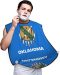 NOUZU Oklahoma State Flag Print Beard Bib Apron For Men, Beard Hair Catcher For Men Shaving Trimming,Beard Cape Cloth