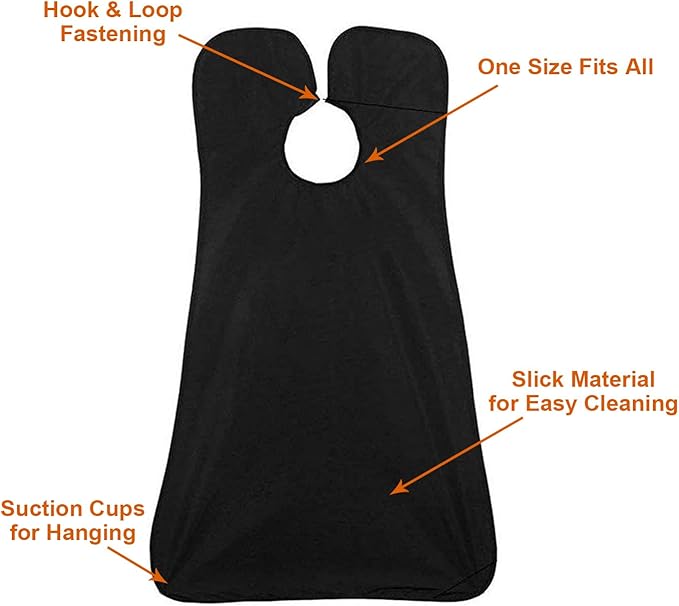 ztarraum Beard Bib Beard Apron, Beard Gather，Shaving and Trimming, Non-Stick Grooming Cloth with 2 Suction Cups, Best Gifts for Men,Valentine's Day Gift