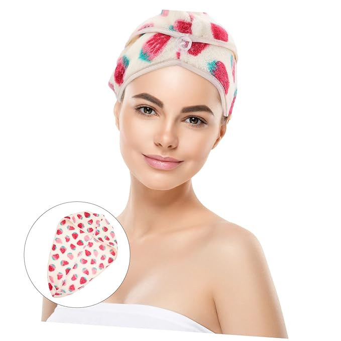 CIMAXIC Hair Drying Cap Absorbent Shower Hat Soft Microfiber Turban for Fast Hair Drying Suitable for All Types Household Bathing