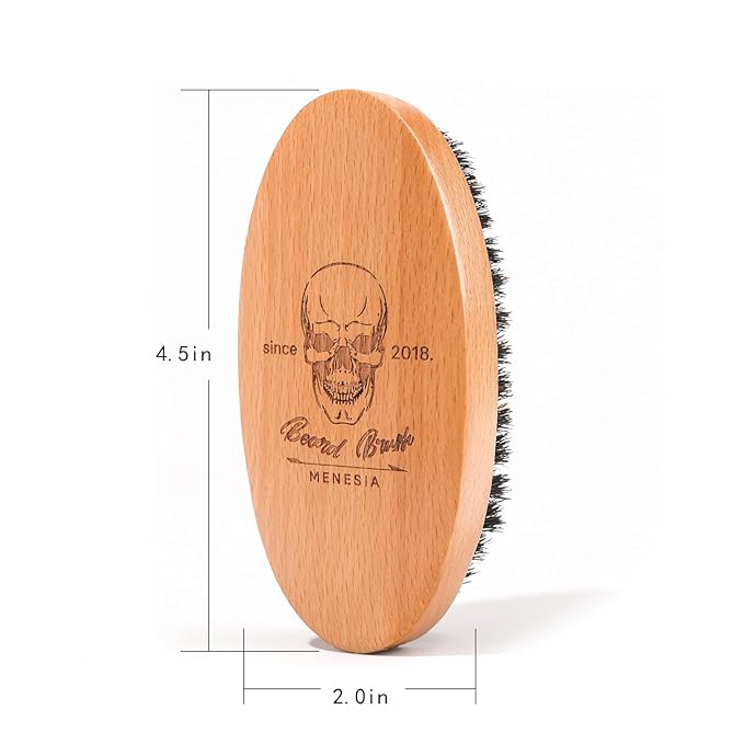 Menesia Beard Brush, Comb & Scissors Set for Men