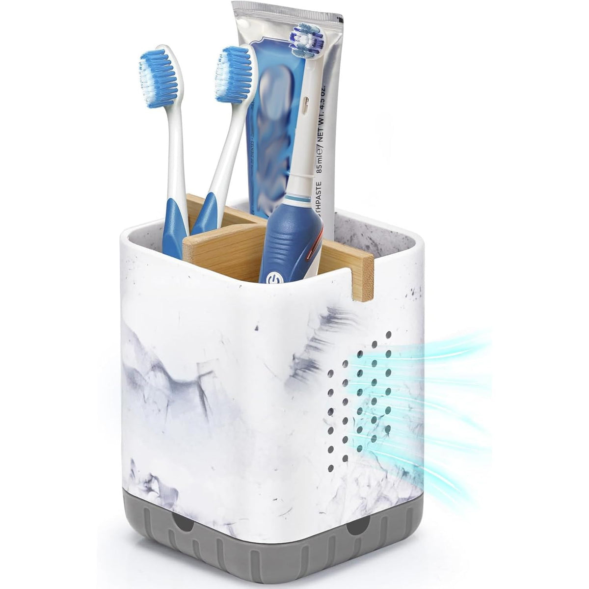 Boperzi Toothbrush Holders, Kids Toothbrush Holder with Drainage, Detachable Anti-Slip Electric Toothbrush Holder, Toothpaste Organizer Storage Caddy for Bathroom Countertop, Shower, Kitchen, Vanity