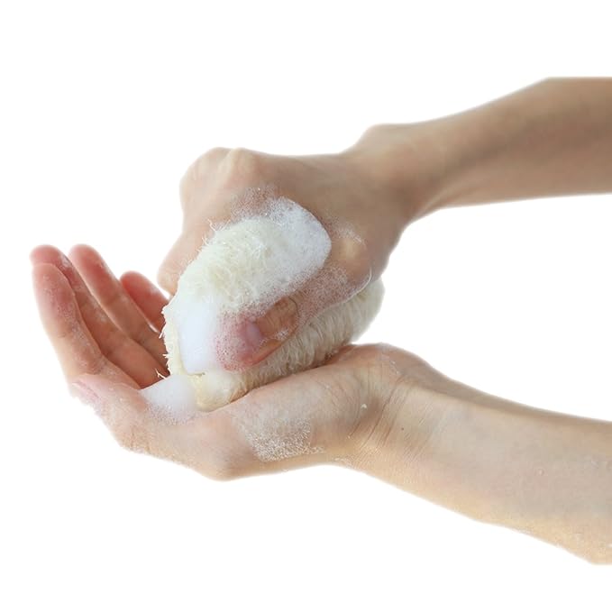 pisdoplop Natural Loofah Exfoliating Body Sponge Scrubber, 4 inch-Long Organic Loofa Luffa Plant-Based for Men & Women Skin Care Bath Shower Cleaning, Natural Sponges for Dishes