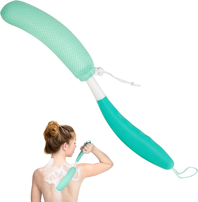 Back Scrubber for Shower,15.35" Long Handle Shower Brush for Body