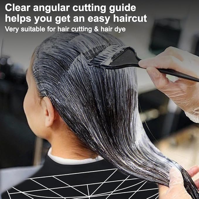 Derkerry Silicone Hair Cutting Guide Collar Waterproof Cutting Mat - Black