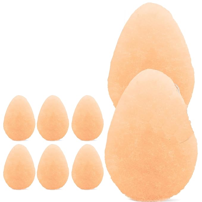 HartFelt 8ct Tear Drop Face Scrubber for Women | Reusable Facial Sponges for Daily Cleansing | Facial Exfoliating Pads for Removing Dead Skin, Dirt & Makeup | Made in USA | Gentle - Peach