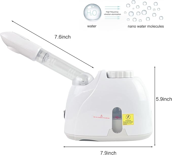 YOKYAK Facial Steamers with 360 Rotatable Sprayer, Face Steamer for Facial Deep Cleaning, Hot Mist Humidifier for Face Spa Sinuses Moisturizing, Home or Salon Use