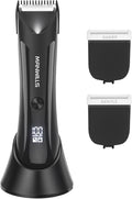 ManWills Body Hair Trimmer Men - Ball Trimmer Men, 2 Replaceable Ceramic Blades, Waterproof Pubic Trimmer with Charging Dock, Rechargeable, 7000RPM
