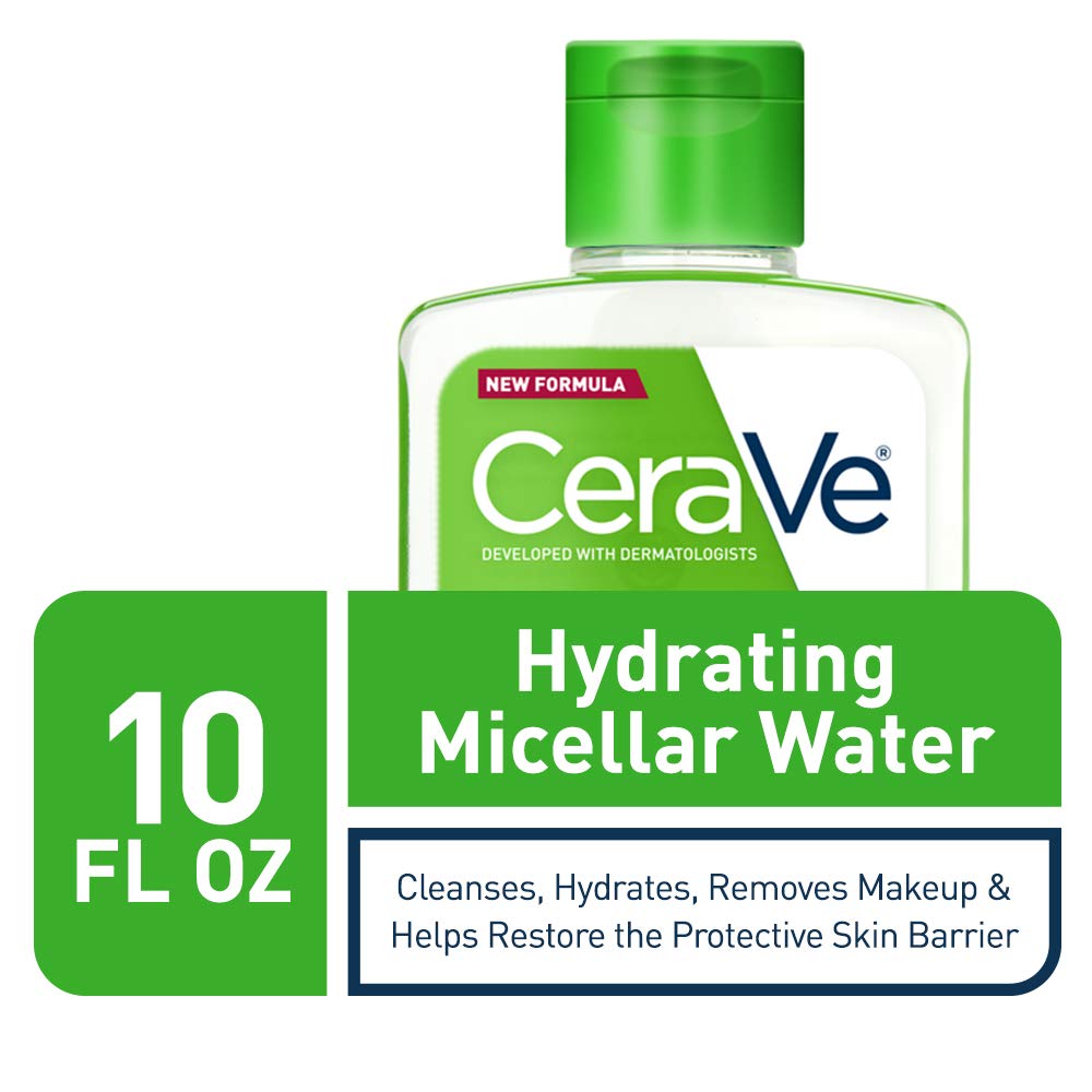 CeraVe Micellar Water, Hydrating Facial Cleanser & Eye Makeup Remover, 10oz