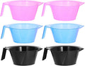 LALAFINA Hair Dye Bowls Set of 6 Transparent Salon Hair Color Mixing Bowls with Measurement Scales for Precise Dye Application and Highlighting 6.10X5.11X2.63In