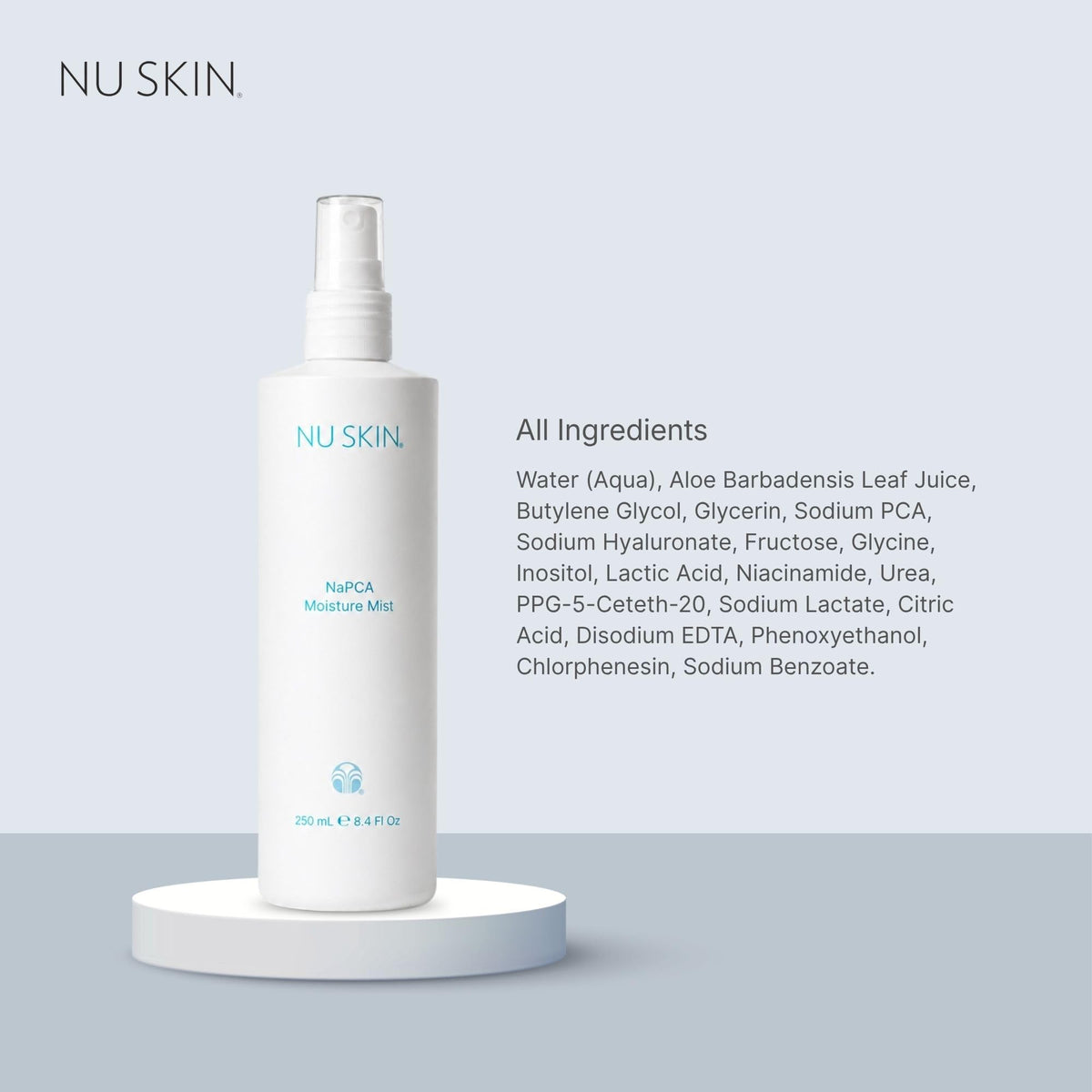 Nu Skin NaPCA Moisture Mist | Hydrating Spray | 8.4 Fl Oz | 1 Pack