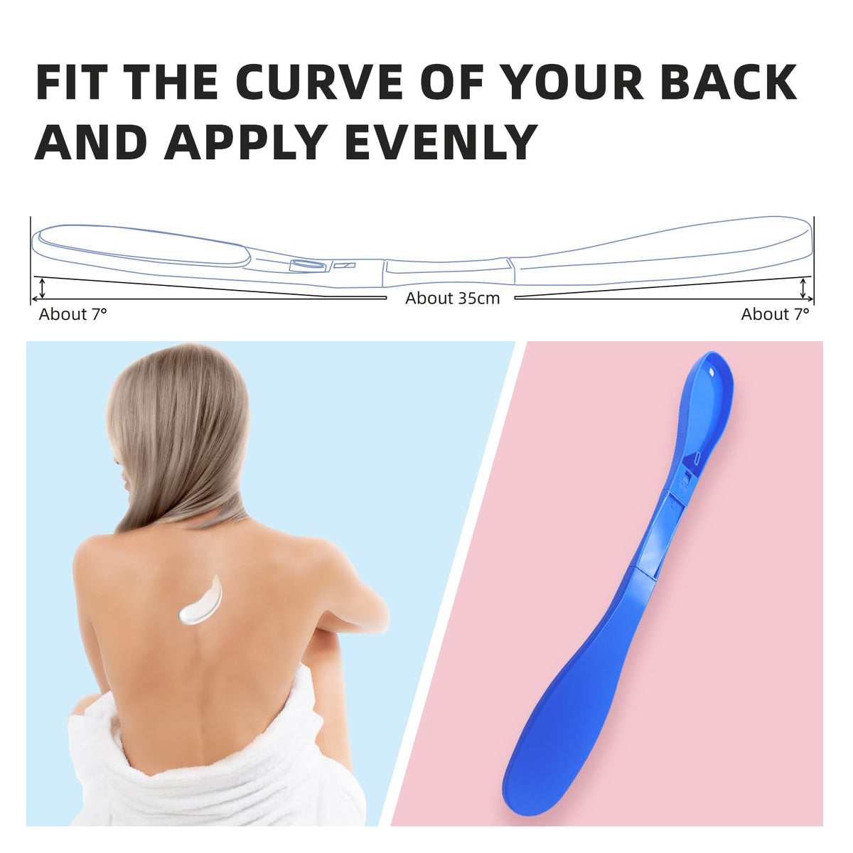 Foldable Lotion applicator for Back.