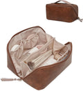EACHY Travel Makeup Bag,Large Capacity Cosmetic Bags for Women,Waterproof Portable Pouch Open Flat Toiletry Bag Pattern Makeup Bag