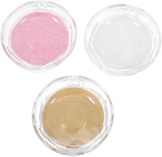 FRCOLOR 3 Pcs Eyelash Storage Boxes with Crystal Glitter Base Cards Portable False Eyelash Cases for Travel and Makeup Organization for Clean and Safe Storage