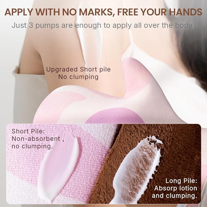 Cryslora Tanning Mitt, Reusable Lotion Applicator, Anti-Sliding tanning gloves for small hands (Short-Pile)