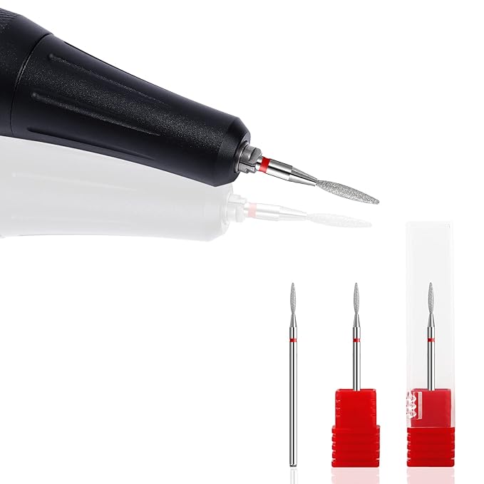 NMKL38 Cone Diamond Carbide Nail Drill Cuticle Cleaning Bit Electric Nail Art Replacement Burr Manicure File Tool