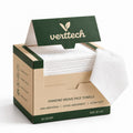 Verttech™ Disposable Face Towels XL 10"x12", 100 Count (2 Pack) Diamond Weave Facial Towelettes, Ultra Absorbent Clean Towels for Skincare, Makeup Removal, Sensitive Skin & Daily Face Care