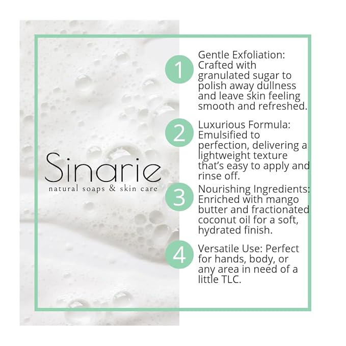 Exfoliating Sugar Scrub for Body – Hydrating Moisturizing Body Polish with Natural Oils – Gentle Spa Skincare for Smooth, Glowing Skin (5 oz., Peppermint Spa (Peppermint & Eucalyptus))
