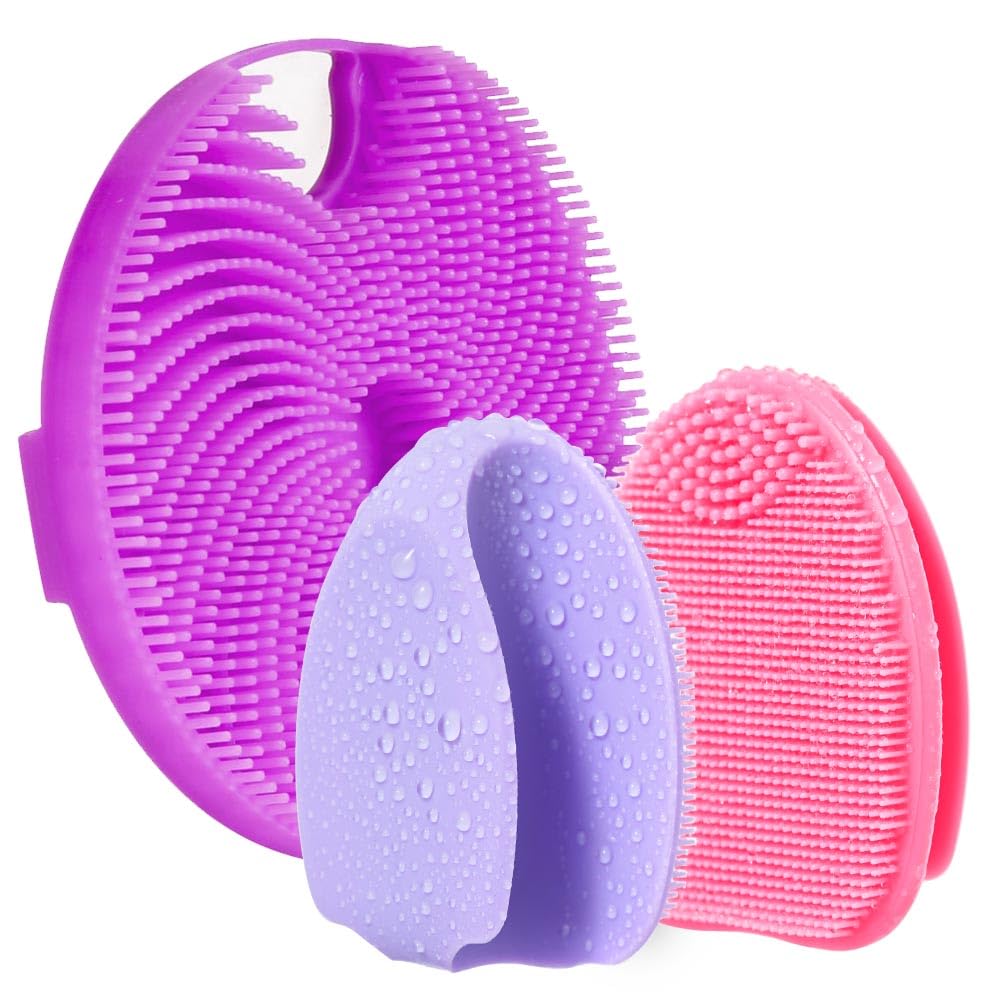 Soft Silicone Face Scrubber,Facial Cleansing Brush,Facial Exfoliation Scrub for Massage Pore Cleansing Nose Blackhead Remover Deep Scrubbing for All Kinds of Skins Men and Women