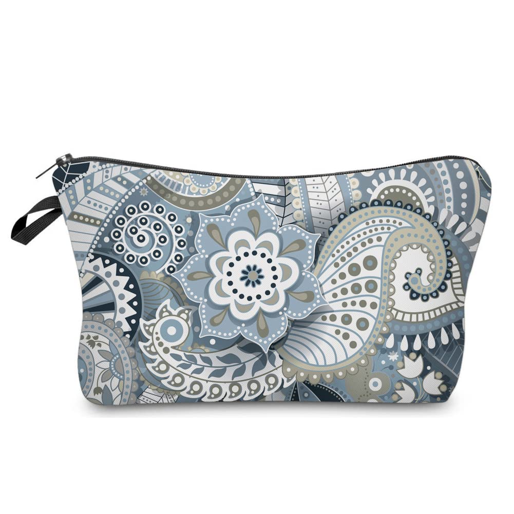 Deanfun Makeup Case Small, Cosmetic Zipper Bag Waterproof for Purse Mini, Women Cute Traveling Accessories Pouch for Ladies Thanksgiving(Mandala D2-51559)