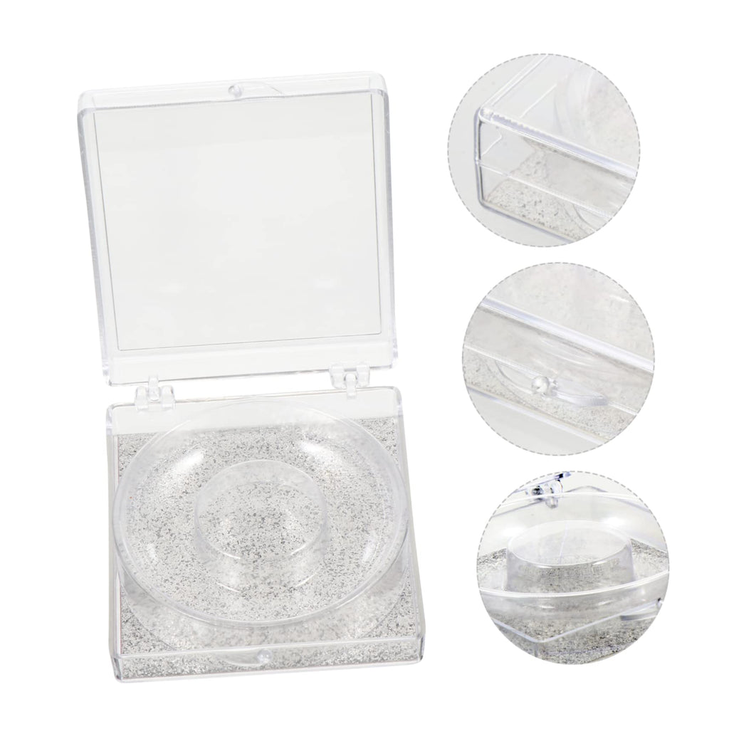 WOONEKY 6pcs Transparent False Eyelash Storage Box Compact Organizer for Packing and Travel Beauty Salons and Personal Use