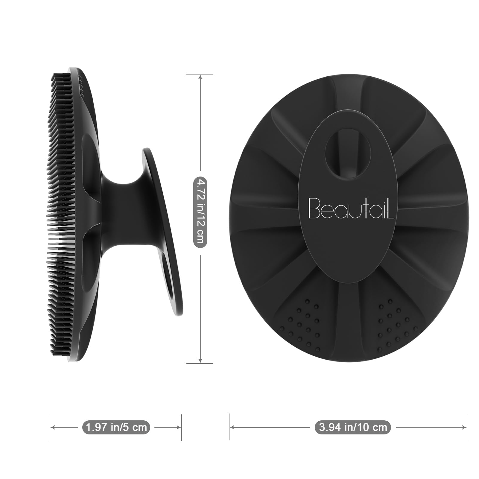 BEAUTAIL Silicone Body Scrubber, Gentle Exfoliating Brush on Sensitive Skin