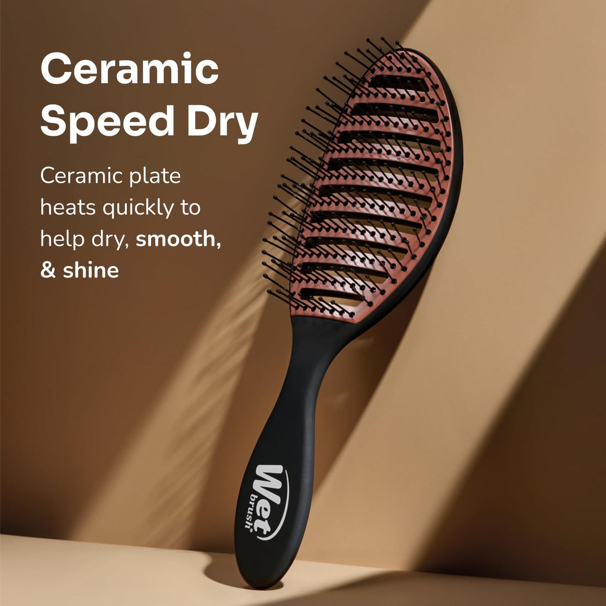 Wet Brush Ceramic Speed Dry Detangler, Black, Vented Blow-Dry Hair Brush