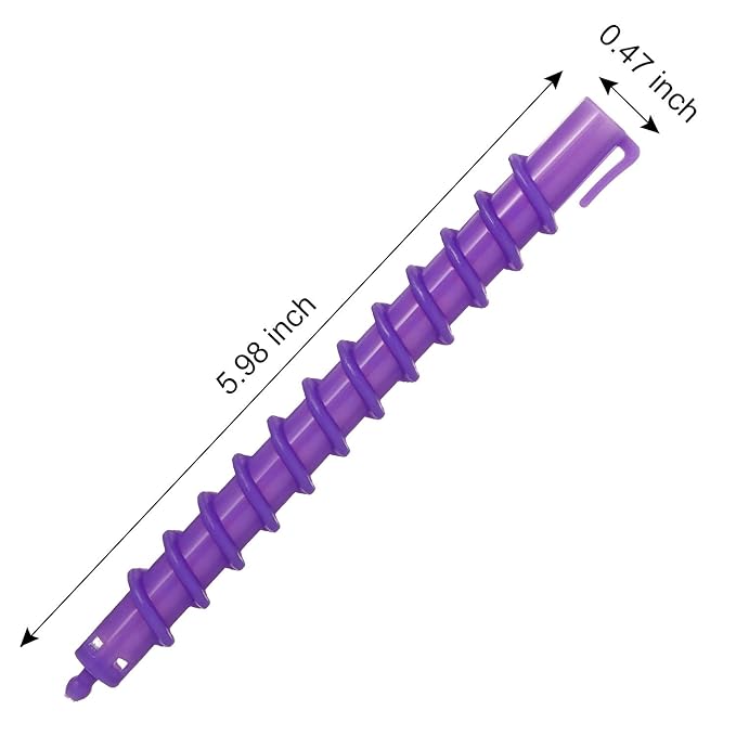 WILLBOND 40 Pieces Hair Perm Rod Spiral Plastic Long Barber Hairdressing Styling Curling Perm Rod Hair Rollers Salon Tools for Women(5.98 x 0.47 Inch)