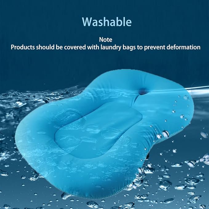 Baby Bath Mat, KAKIBLIN Baby Bath Cushion Soft Anti-Slip Bath Pad 0-6 Month Infant Bath Pillow, Blue
