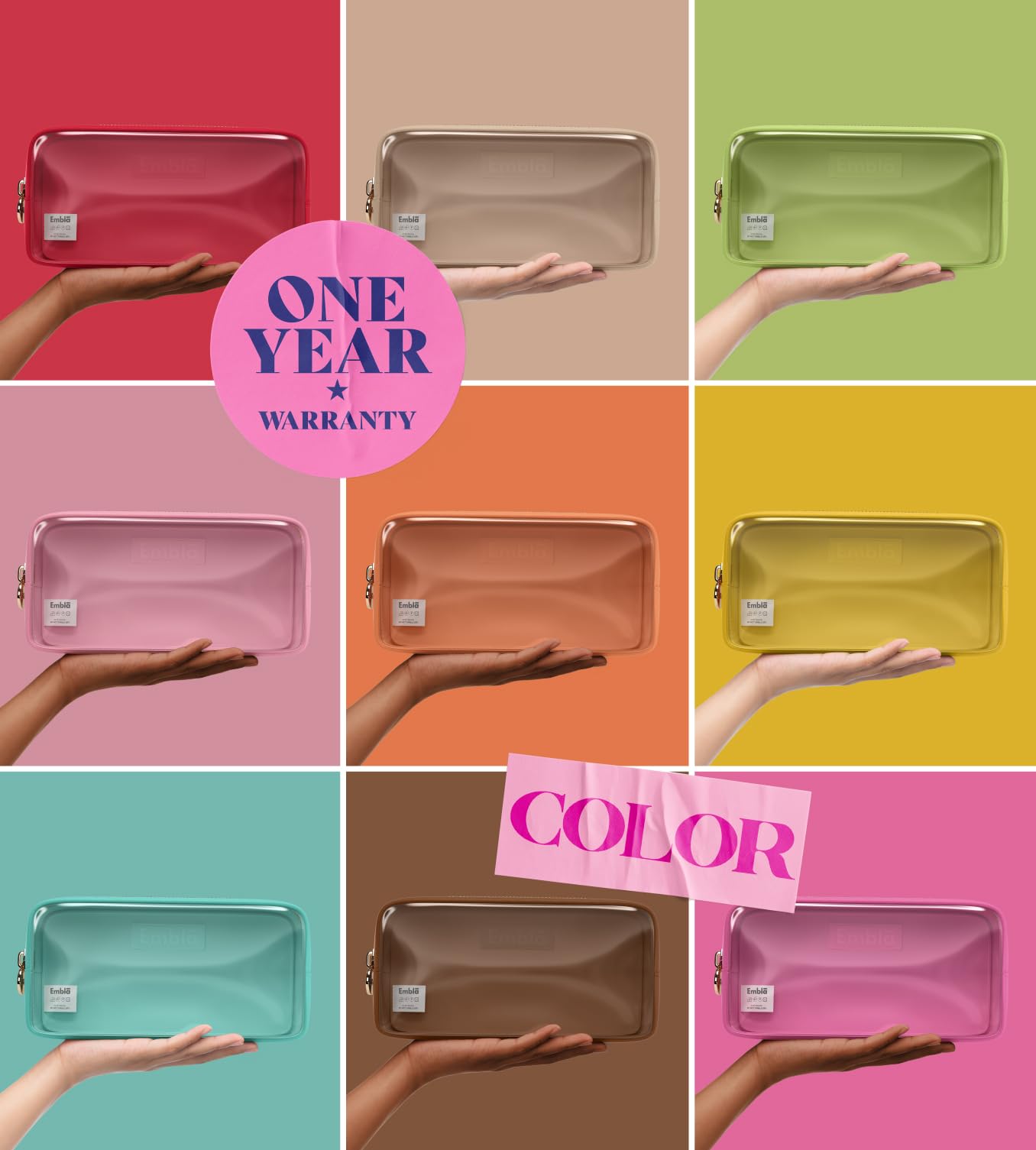 Makeup Bag for Women, Travel Cosmetic Organizer, Waterproof Toiletry Pouch