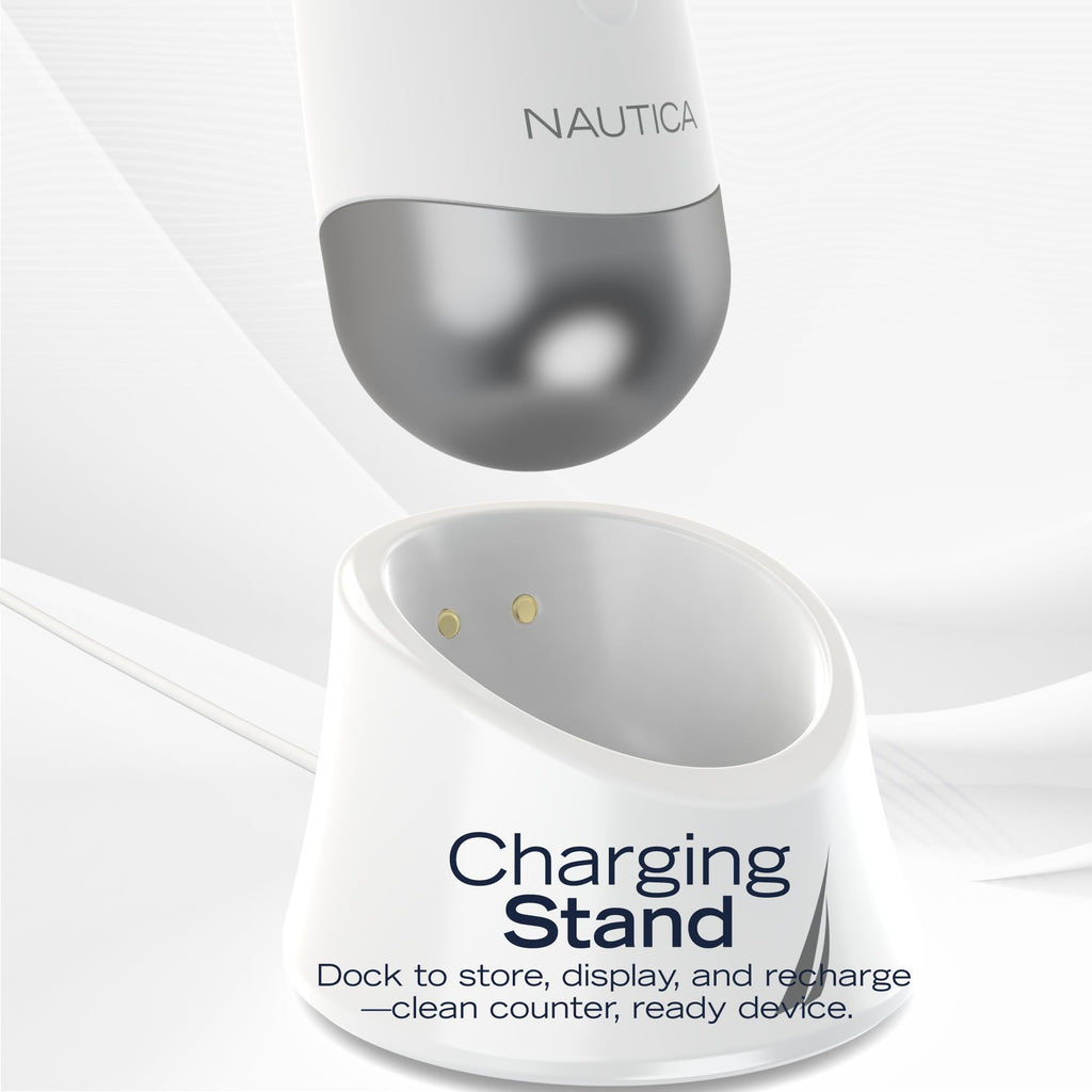 Nautica PC130 Sonic Facial Cleansing Brush Made with Ultra Hygienic Soft Silicone, Waterproof and Rechargeable Face Scrub Brush for Men & Women - (Milk)