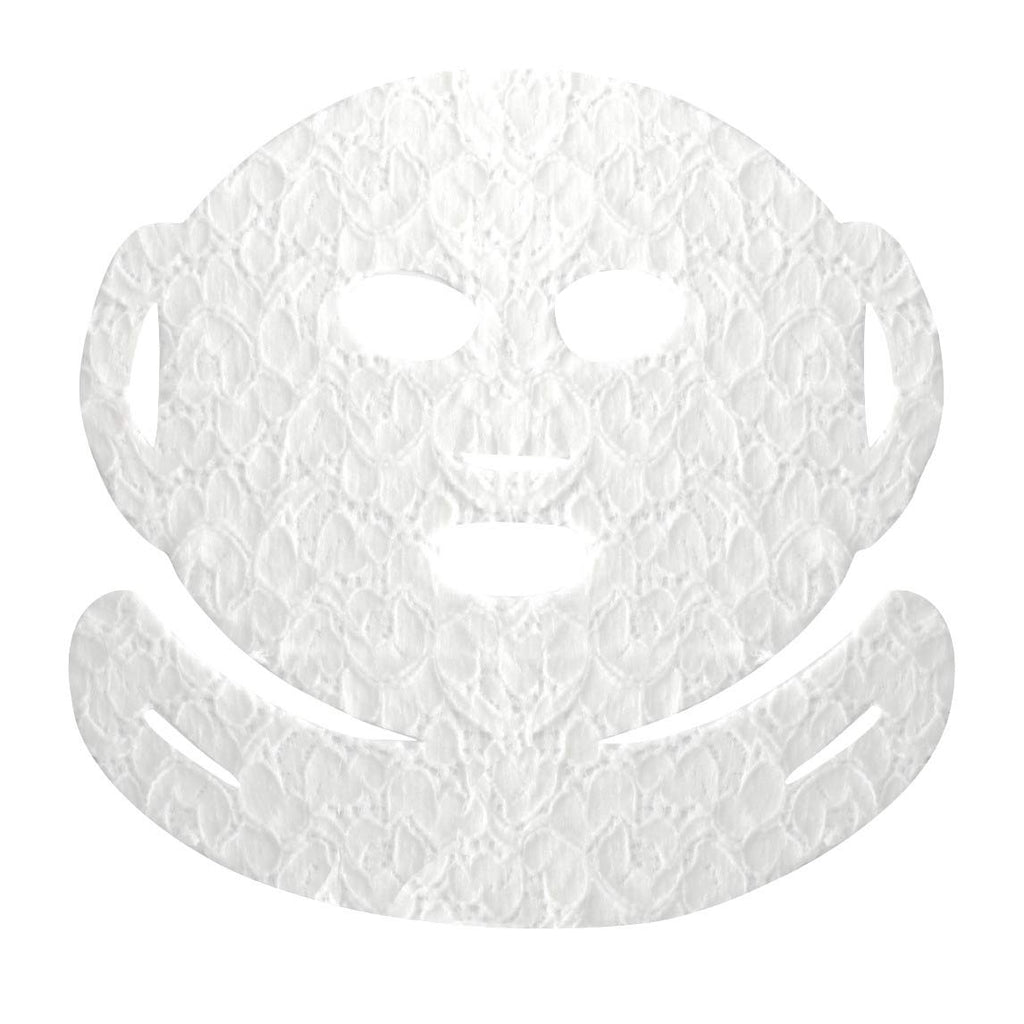 DERMOVIA LACE YOUR FACE Patented Compression Facial Mask, AS SEEN ON SHARK TANK, Reusable Biodegradable Cotton Anti Aging Skin Care, Smoothing Peptides, 4 pack