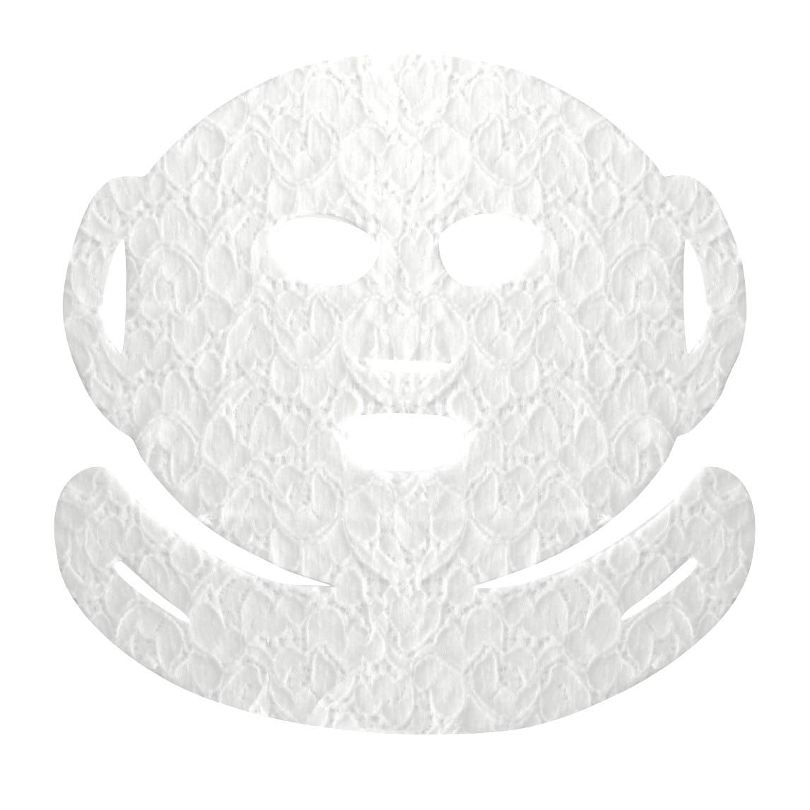 DERMOVIA LACE YOUR FACE Patented Compression Facial Mask, AS SEEN ON SHARK TANK, Reusable Biodegradable Cotton Anti Aging Skin Care, Smoothing Peptides, 4 pack